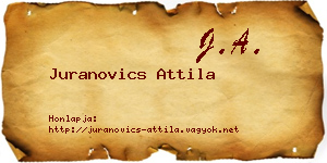 Juranovics Attila névjegykártya