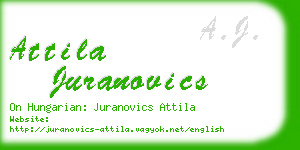 attila juranovics business card